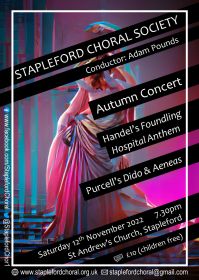 Autumn Concert (performed by Stapleford Choral Society) poster