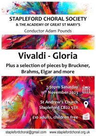 Vivaldi - Gloria (performed by Stapleford Choral Society) poster