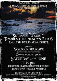 An Evening of Music by British Composers (performed by Stapleford Choral Society) poster