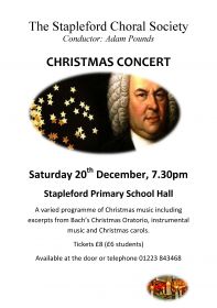 Christmas Concert (performed by Stapleford Choral Society) poster