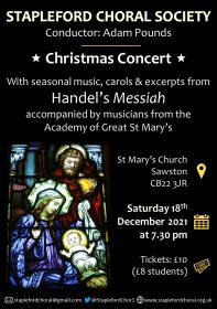 Christmas Concert (performed by Stapleford Choral Society) poster