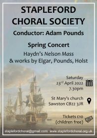 Spring Concert (performed by Stapleford Choral Society) poster
