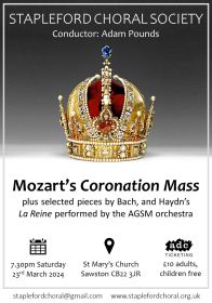 Spring Concert (performed by Stapleford Choral Society) poster
