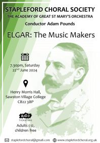 Summer Concert (performed by Stapleford Choral Society) poster
